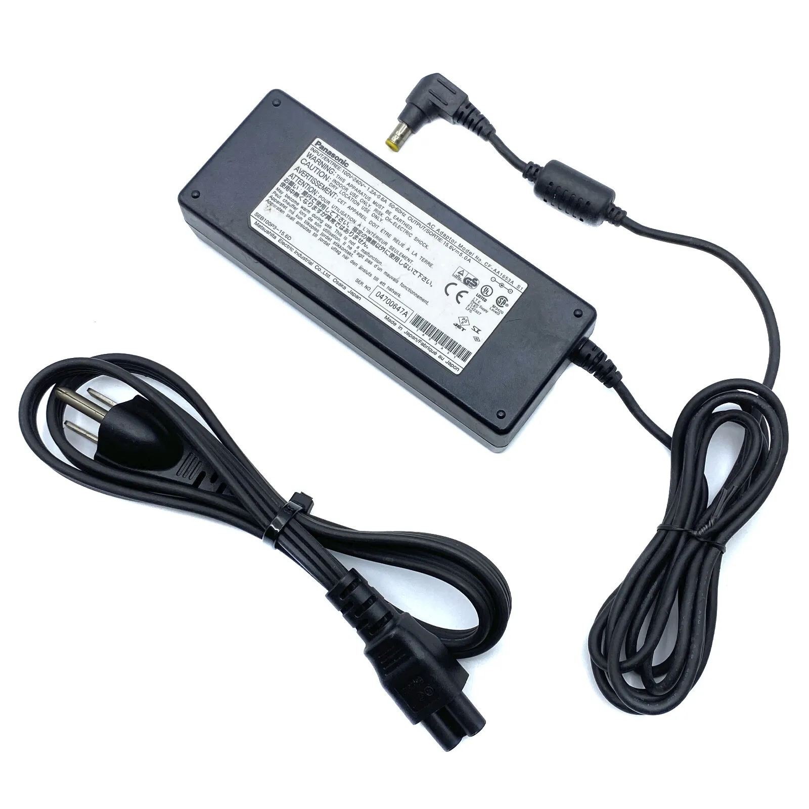 *Brand NEW*Genuine Panasonic CF-AA1653A S1 15.6V 5A 78W AC Adapter for Toughbook Laptop CF-19 CF-20